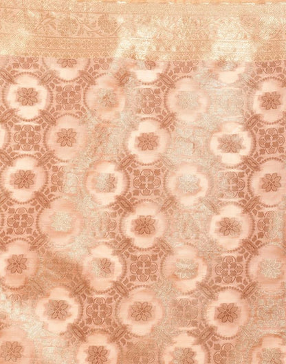 Light Orange Cotton Silk Saree | Leemboodi