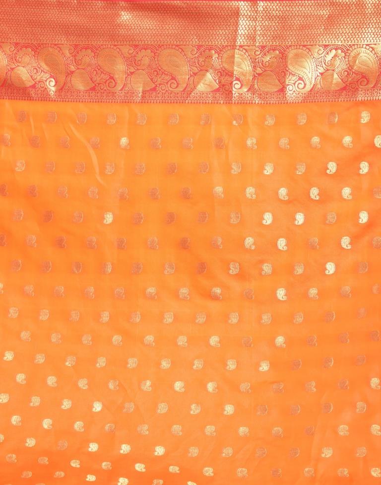 Turmeric Yellow Banarasi Silk Saree | Leemboodi