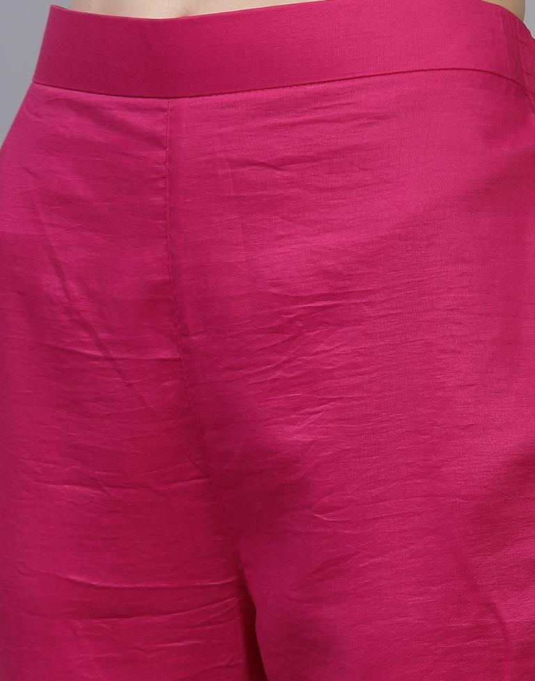 Pink Kurti With Pant And Dupatta | Leemboodi