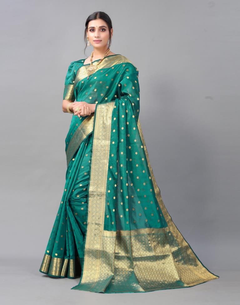 Buy Fabindia Solid/Plain Chanderi Cotton Silk Light Green Sarees Online @  Best Price In India | Flipkart.com