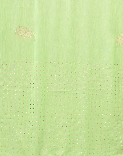 Pista Green Chiffon Saree | Leemboodi