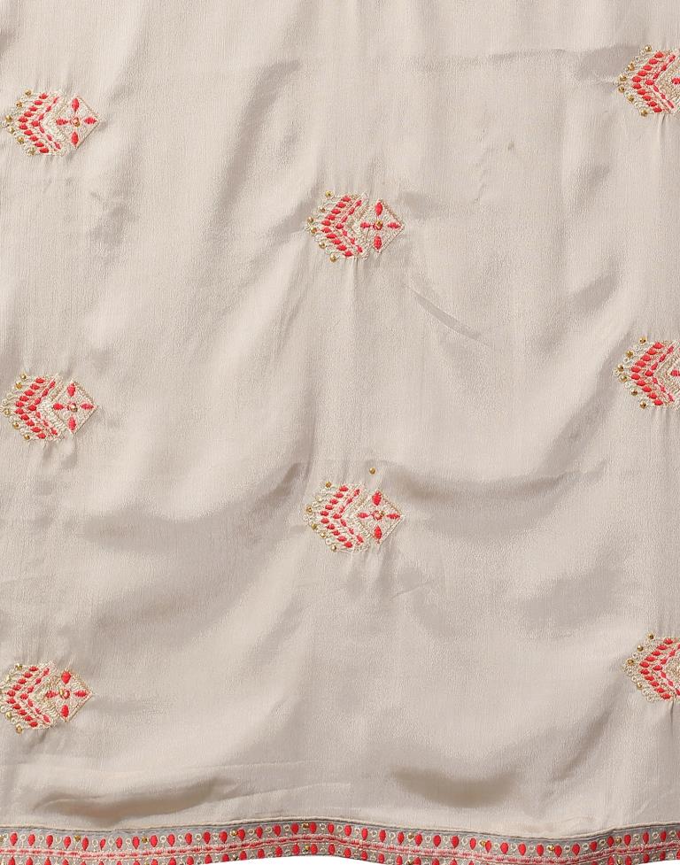 Beige Embroidery Saree | Leemboodi