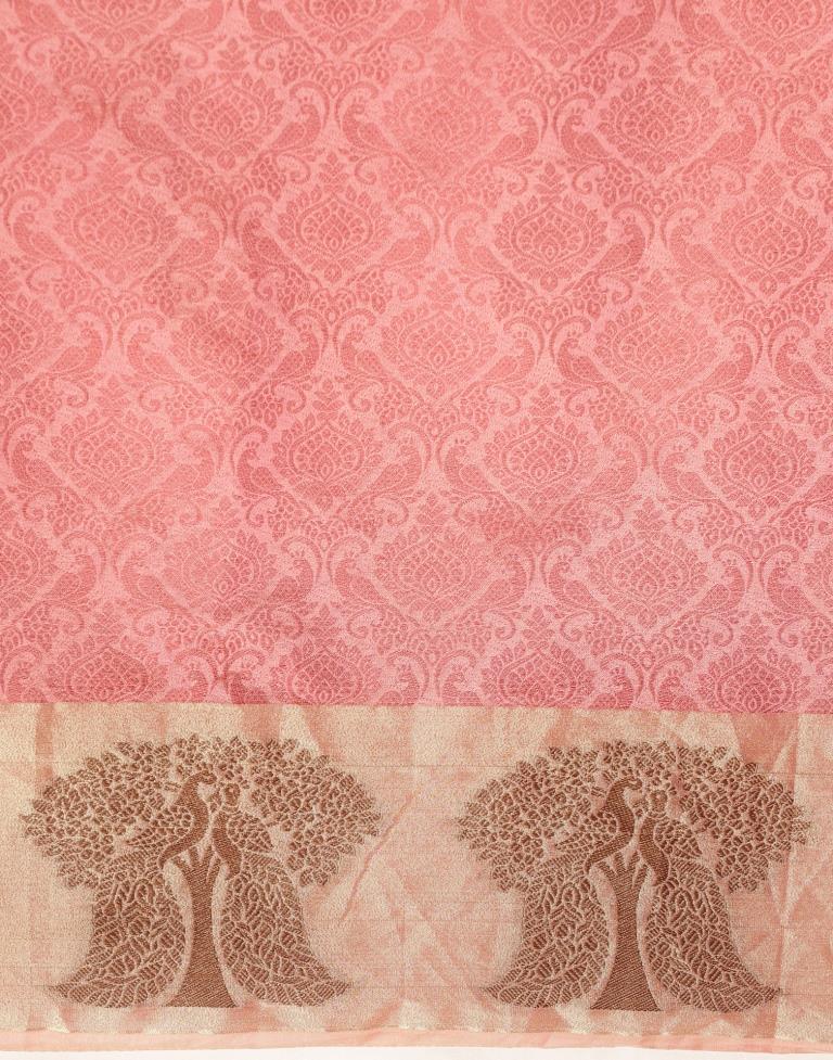 Rose Pink Organza Saree | Leemboodi