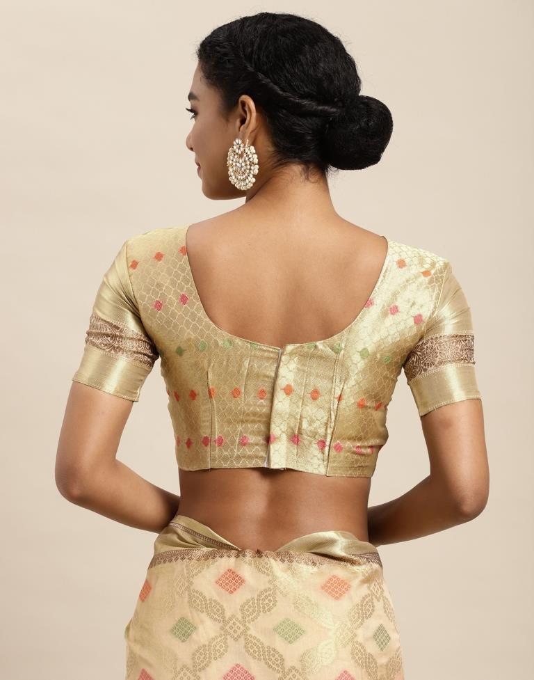 Golden Organza Saree | Leemboodi