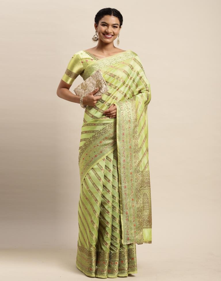 Light Green Color Beautiful Organza Wedding Wear Designer Saree at Rs  3099.00 | Organza Saree | ID: 2851827544248