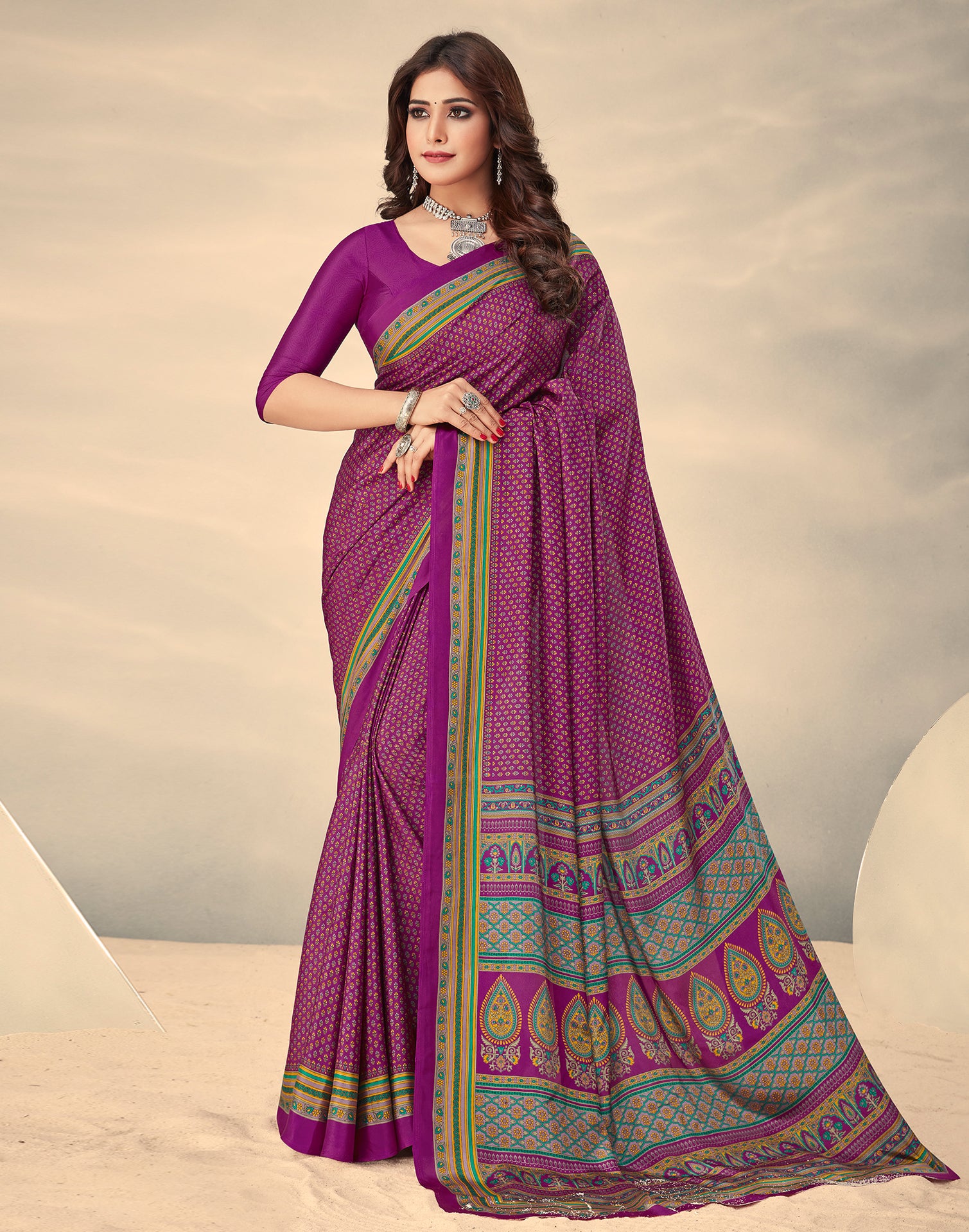 Buy online Magenta Silk Woven Saree With Blouse from ethnic wear for Women  by Charukriti for ₹4539 at 30% off | 2024 Limeroad.com