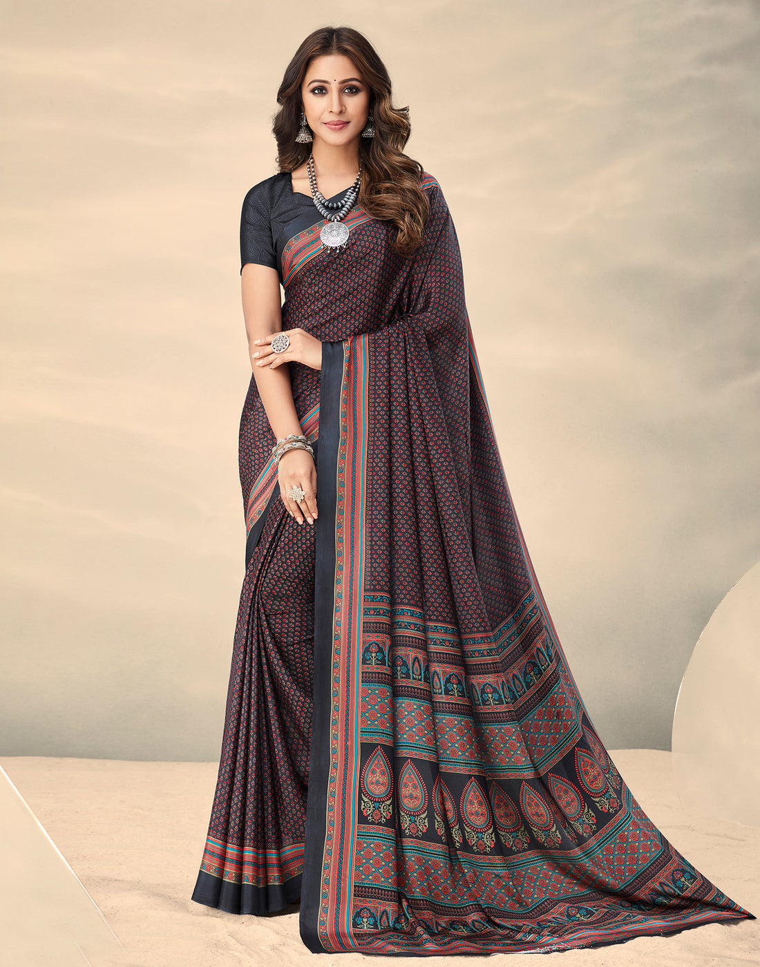Multicolored Silk Saree | Leemboodi