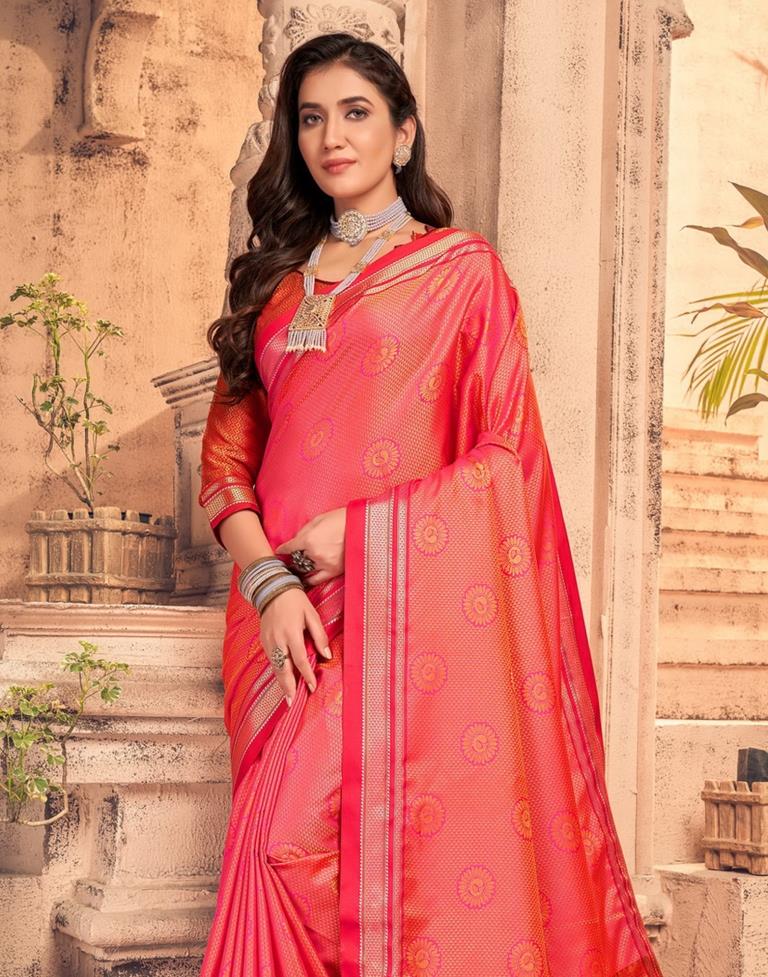 Pink & Golden Kanjivaram Silk Saree Design by House of Dhriti at Pernia's  Pop Up Shop 2024