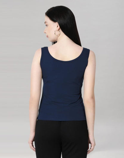 Blue Coloured Lycra Knitted Top | Leemboodi