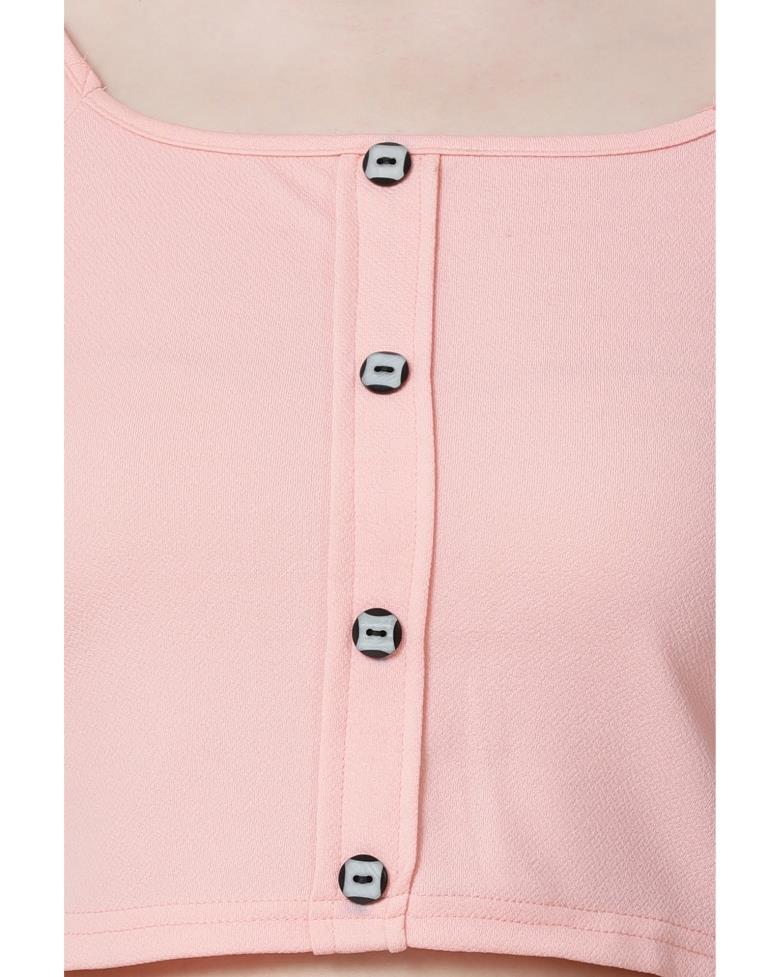 Peach Coloured Lycra Knitted Top | Leemboodi