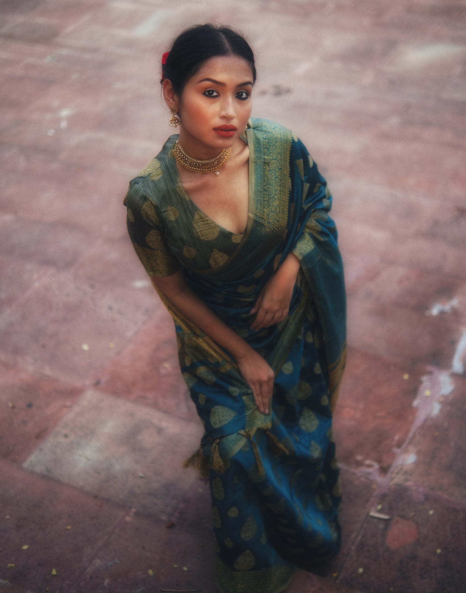 Rama Green Banarasi Silk Saree | Leemboodi