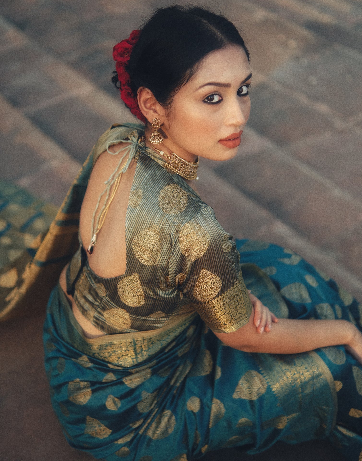 Lavender/Purple and Gold Banarasi Organza Silk Saree – ShopBollyWear.Com