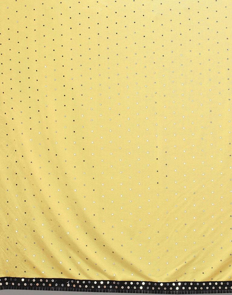 Yellow Sequence Saree | Leemboodi