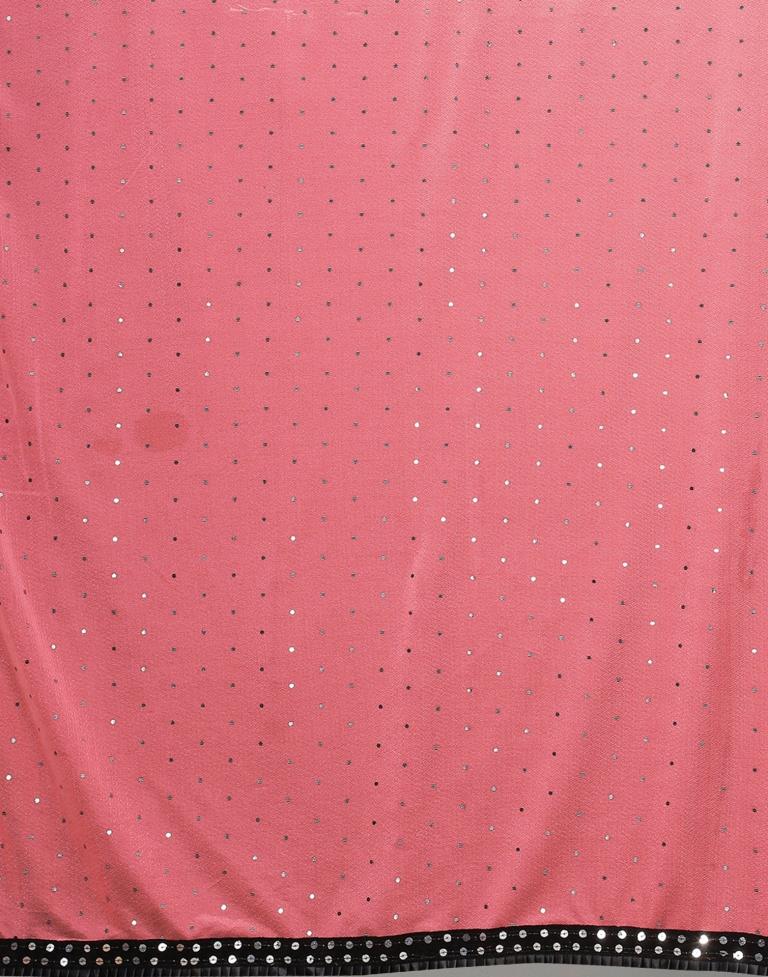 Watermelon Pink Sequence Saree | Leemboodi