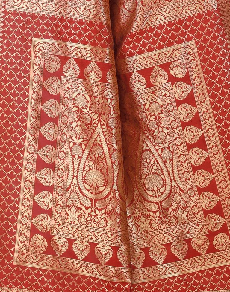 Red And Golden Banarasi Silk Saree | Leemboodi