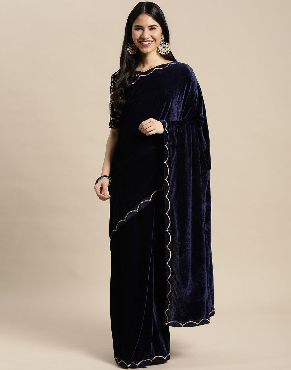 Details more than 194 black velvet saree blouse best