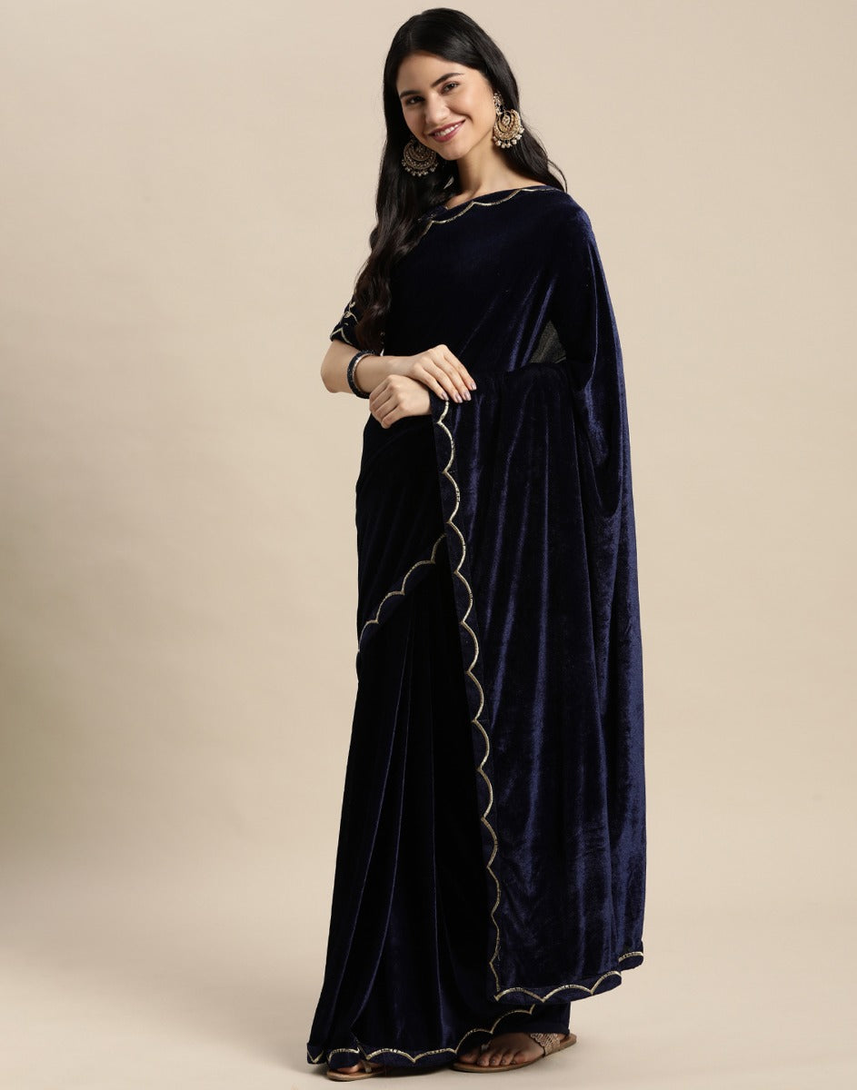 2023 Designer Velvet Saree For Women By Anaya Designer