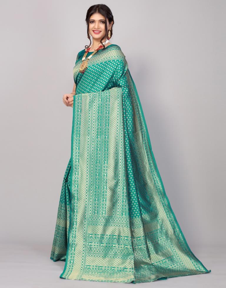 Green Kanjivaram Silk Saree | Leemboodi