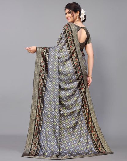 Grey Silk Saree | Leemboodi