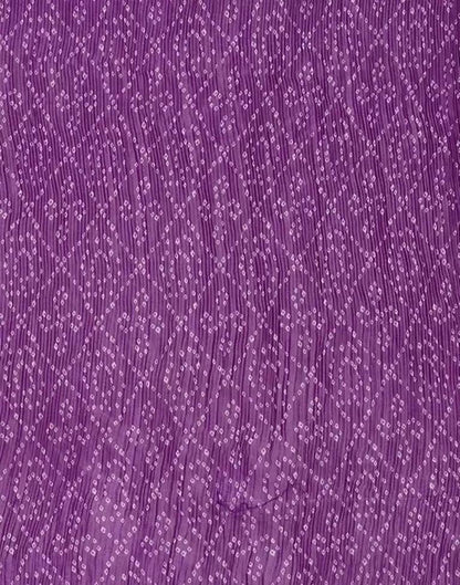 Purple Bandhani Pleated Saree | Leemboodi