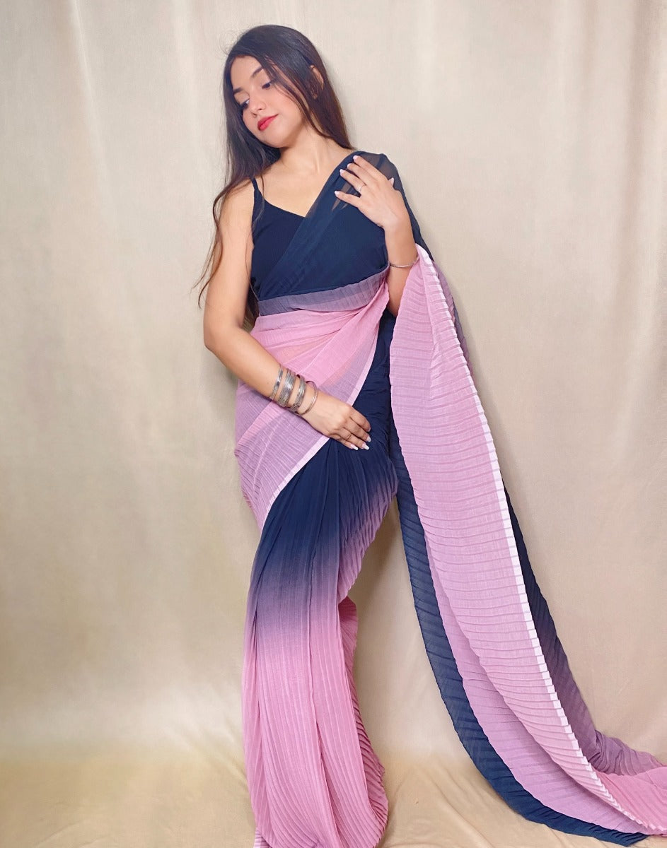 Elegant Multi-Color Saree Inspired by Aaliya Bhatt with Digital Print –  EinayaCollection