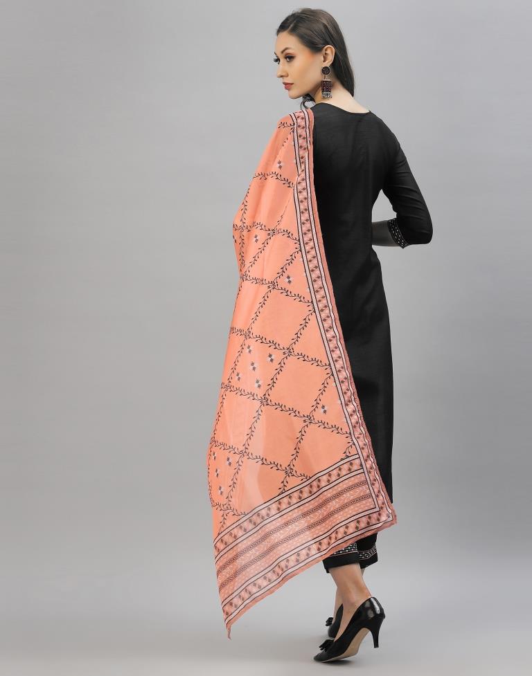 Black Kurti With Pant And Dupatta | Leemboodi