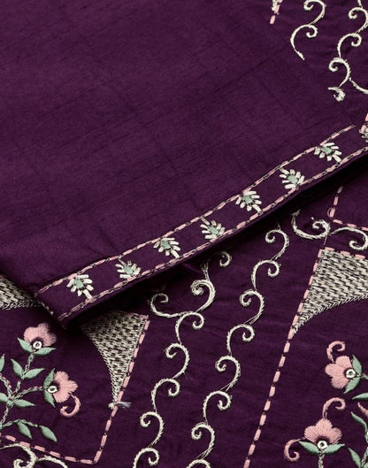 Purple Kurti With Pant And Dupatta | Leemboodi