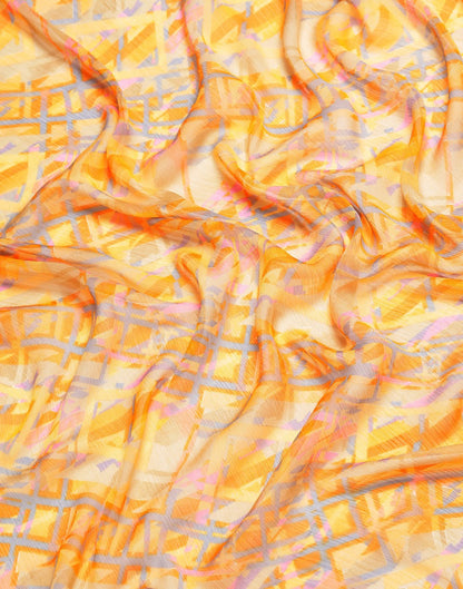 Yellow ANd Multicolour Printed Saree | Leemboodi