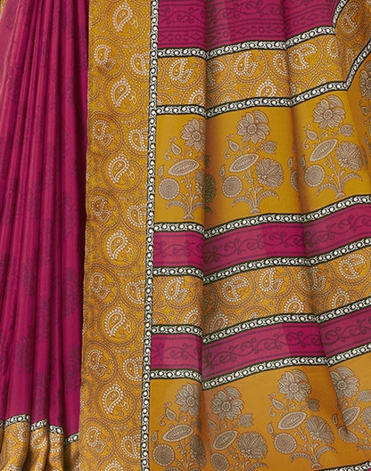 Hot Pink Printed Saree | Leemboodi