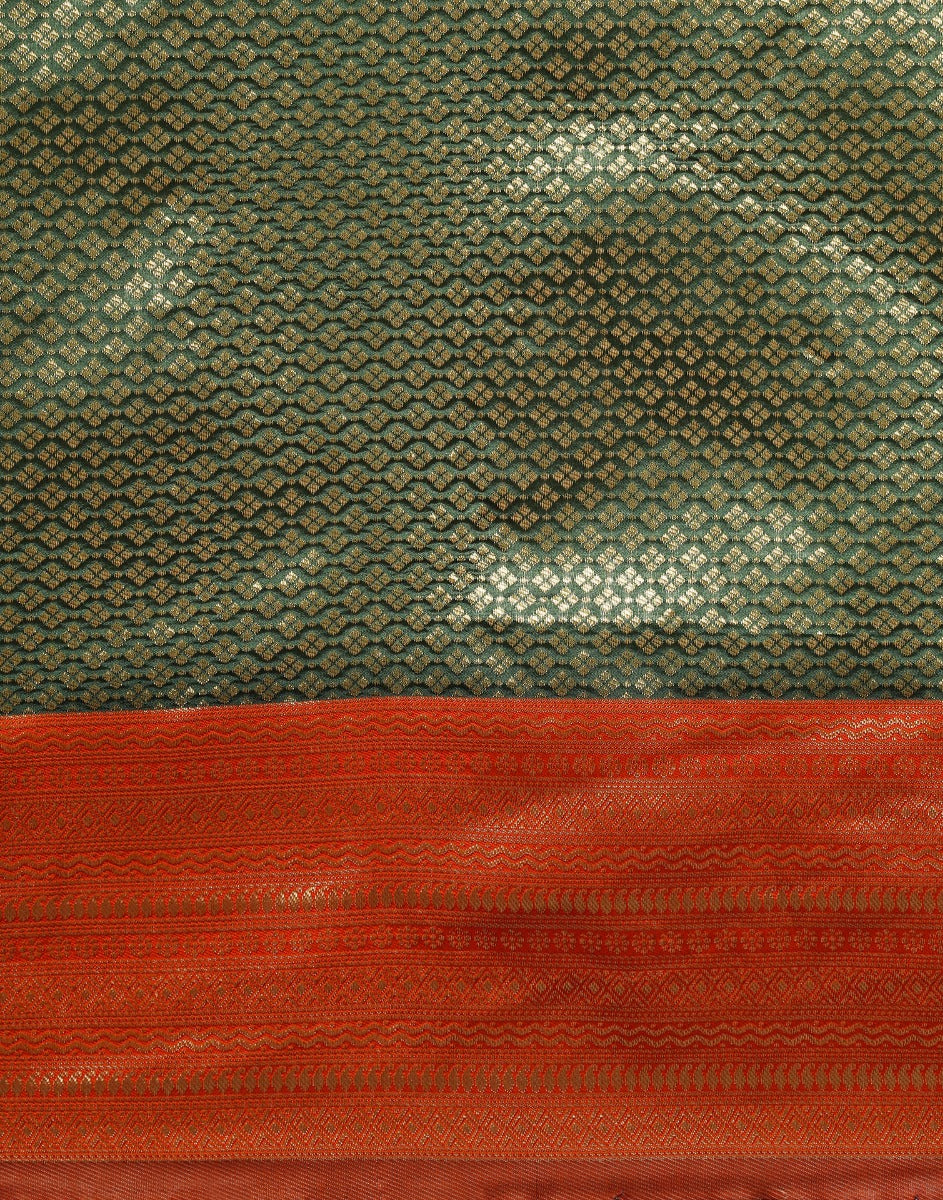 Green Kanjivaram Jacquard Saree | Leemboodi