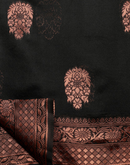 Black Banarasi Silk Saree | Leemboodi