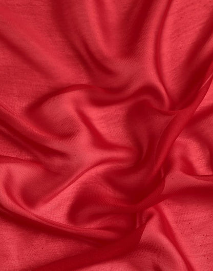Red Georgette Embroidery Saree | Leemboodi