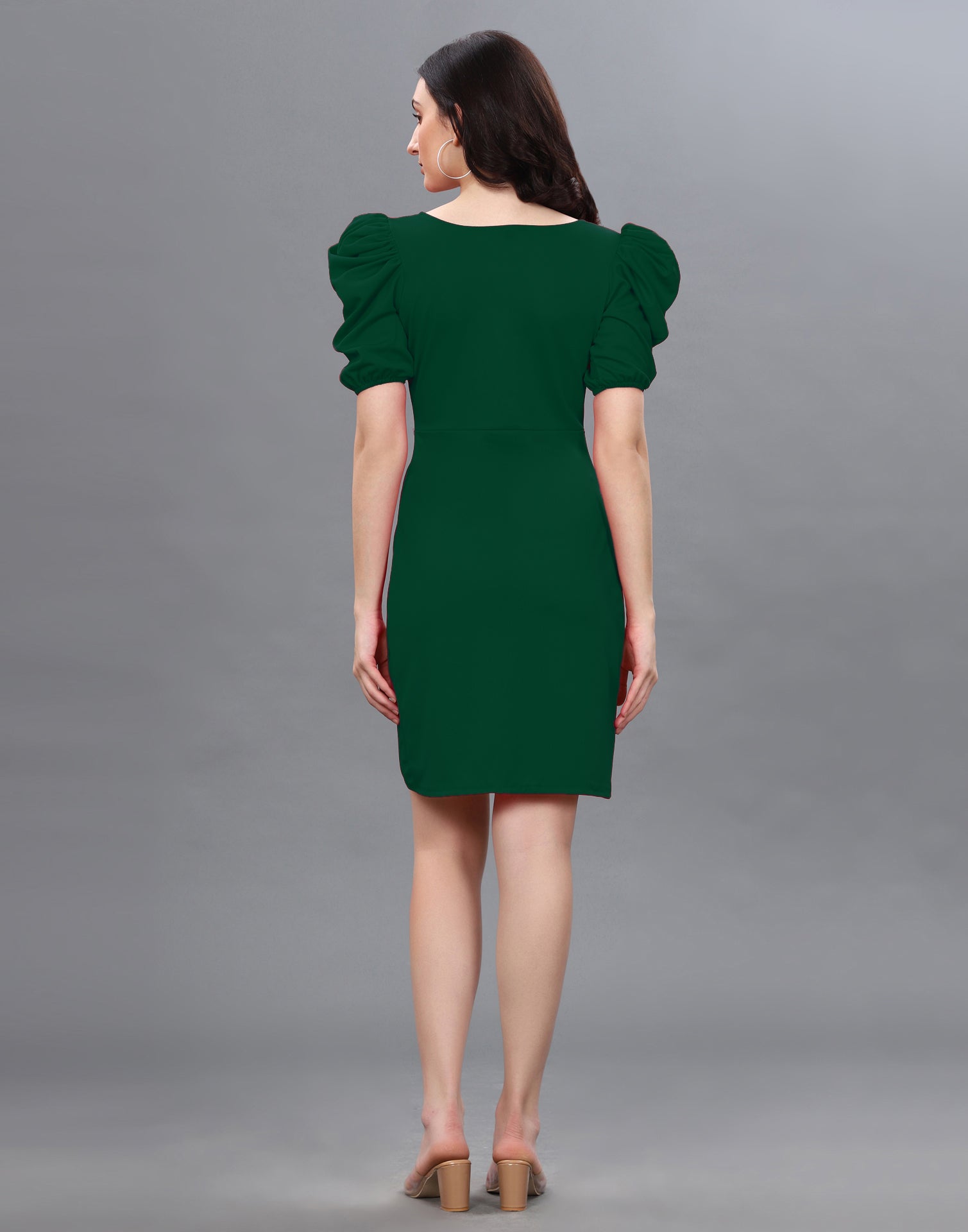 Green Lycra Bodycon Dress | Leemboodi