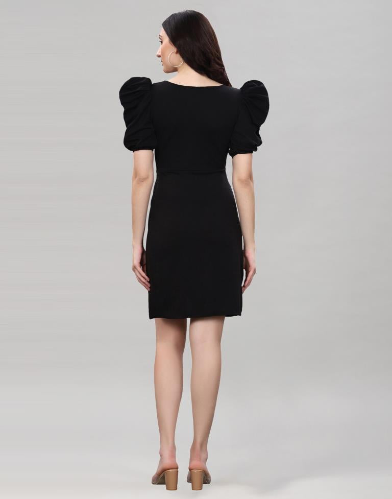 Black Puff Sleeve Skater Dress – AX Paris