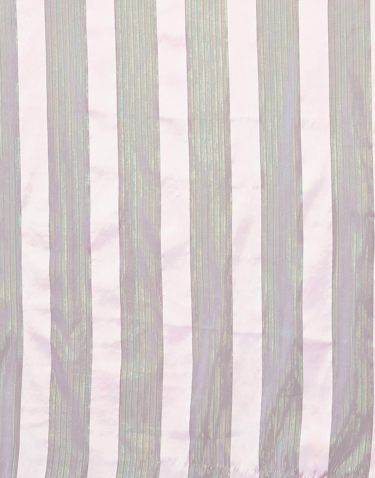Light Pink Striped Woven Saree | Leemboodi