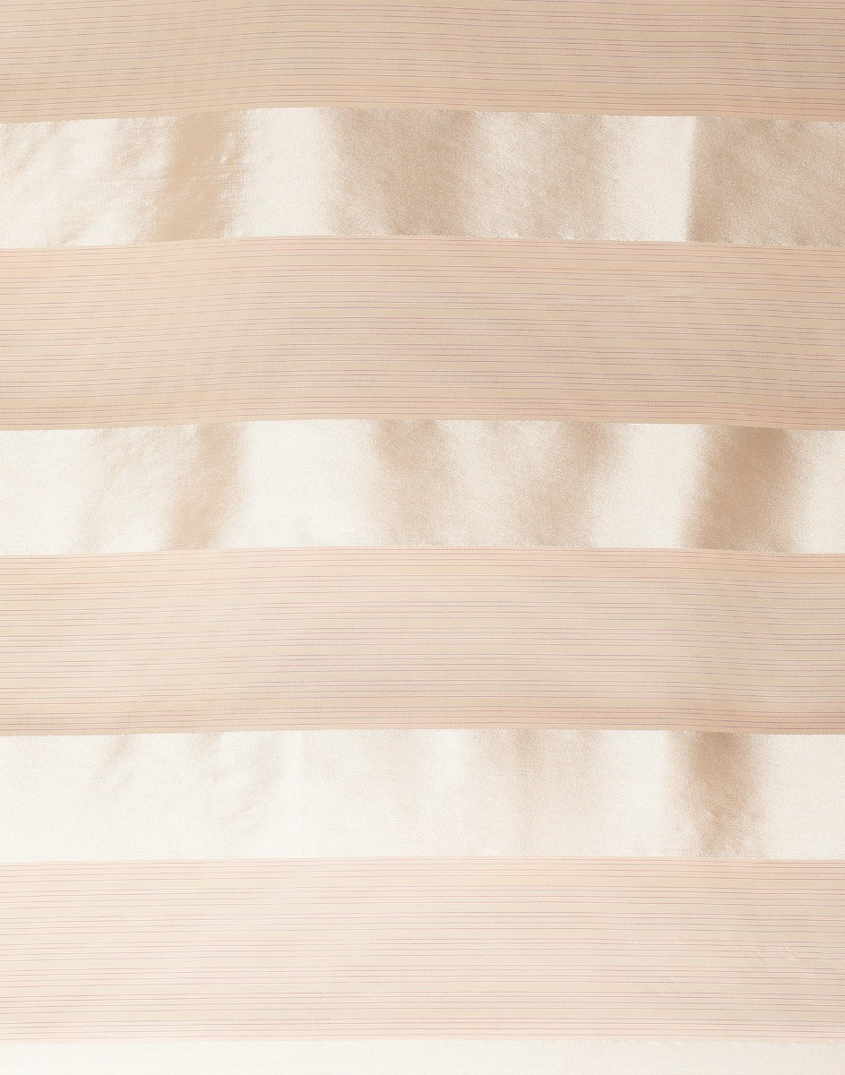 Light Peach Striped Woven Saree | Leemboodi