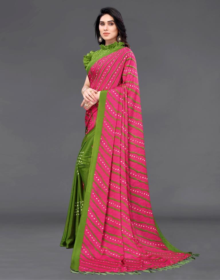 Rani Pink Silk Saree | Leemboodi