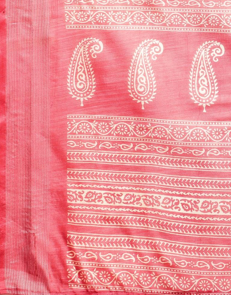 Pink Cotton Saree | Leemboodi