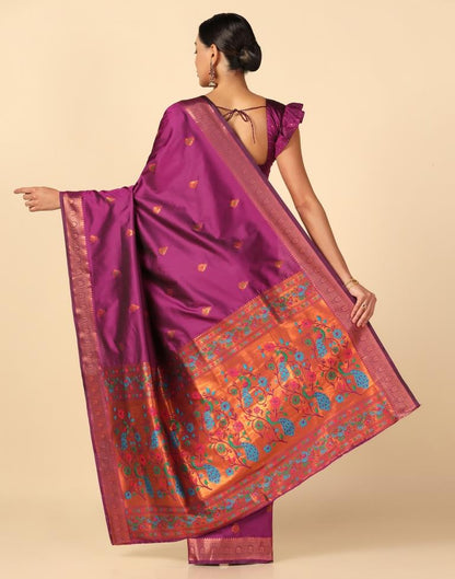 Purple Silk Saree | Leemboodi