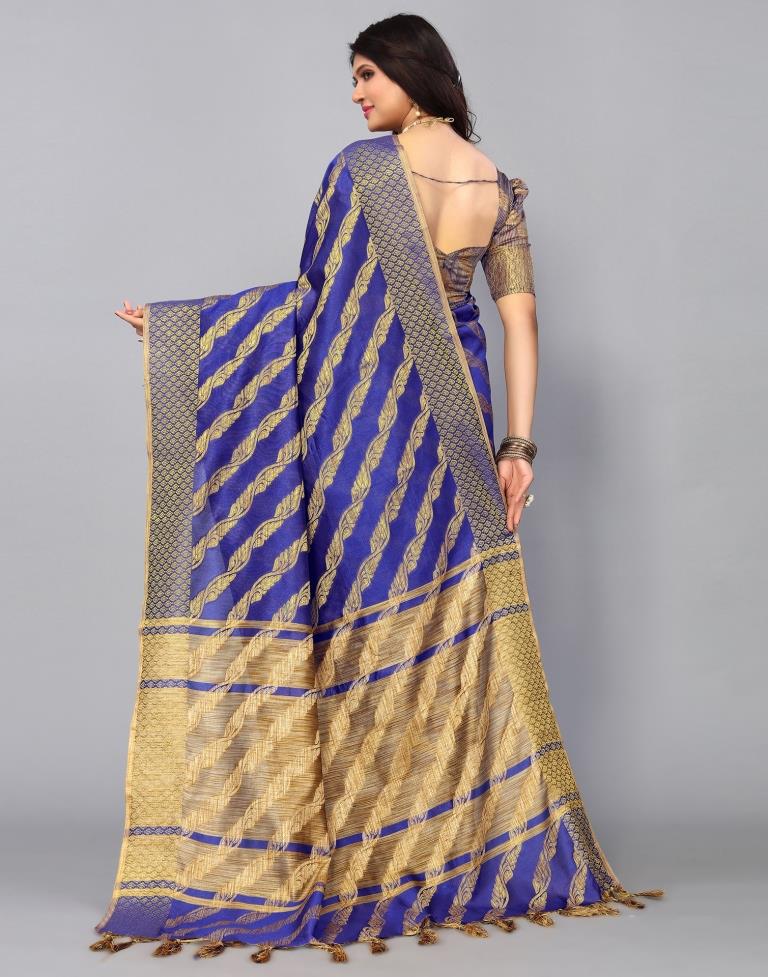 Buy Powder Blue Dola Silk Saree online-Karagiri