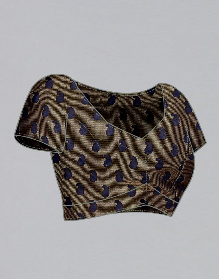 Light Blue Brasso Printed Woven Saree | Leemboodi