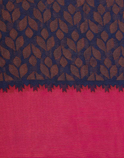 Pink Brasso Printed Woven Saree | Leemboodi
