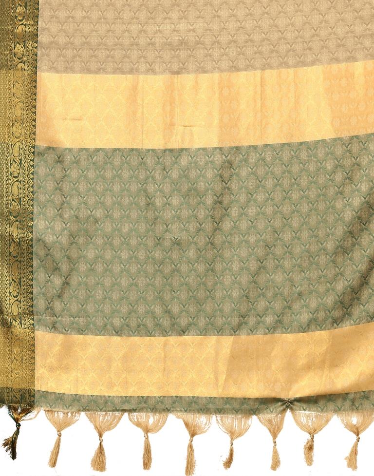 Light Brown Kanjivaram Silk Saree | Leemboodi