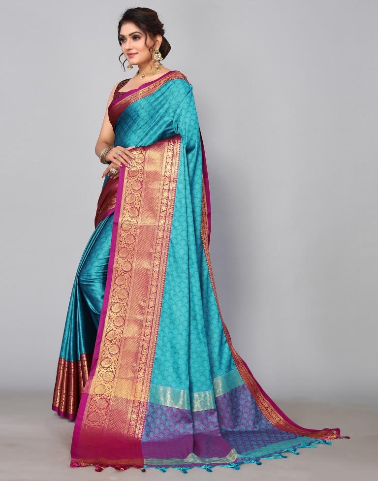 Blue Kanjivaram Saree – Beatitude