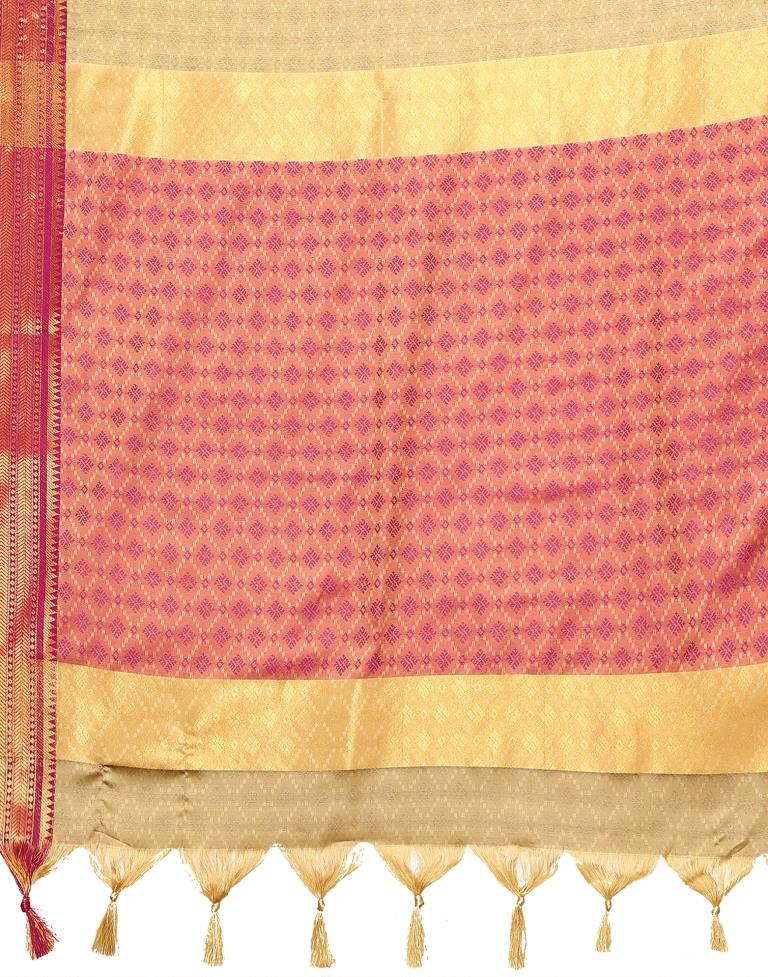 Beige Kanjivaram Silk Saree | Leemboodi