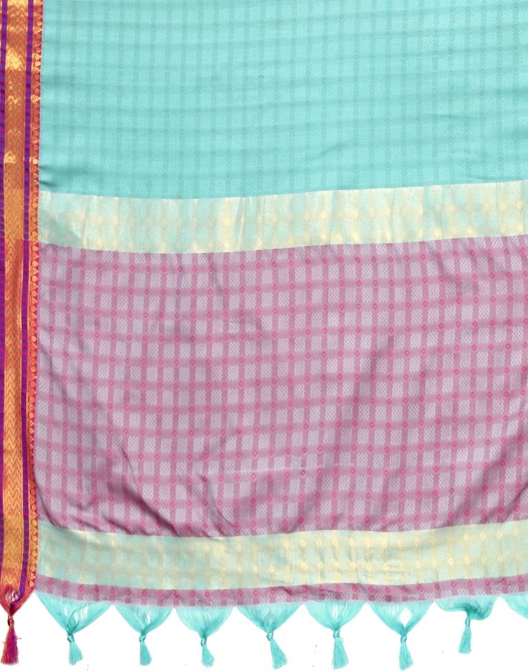 Light Blue Kanjivaram Silk Saree | Leemboodi