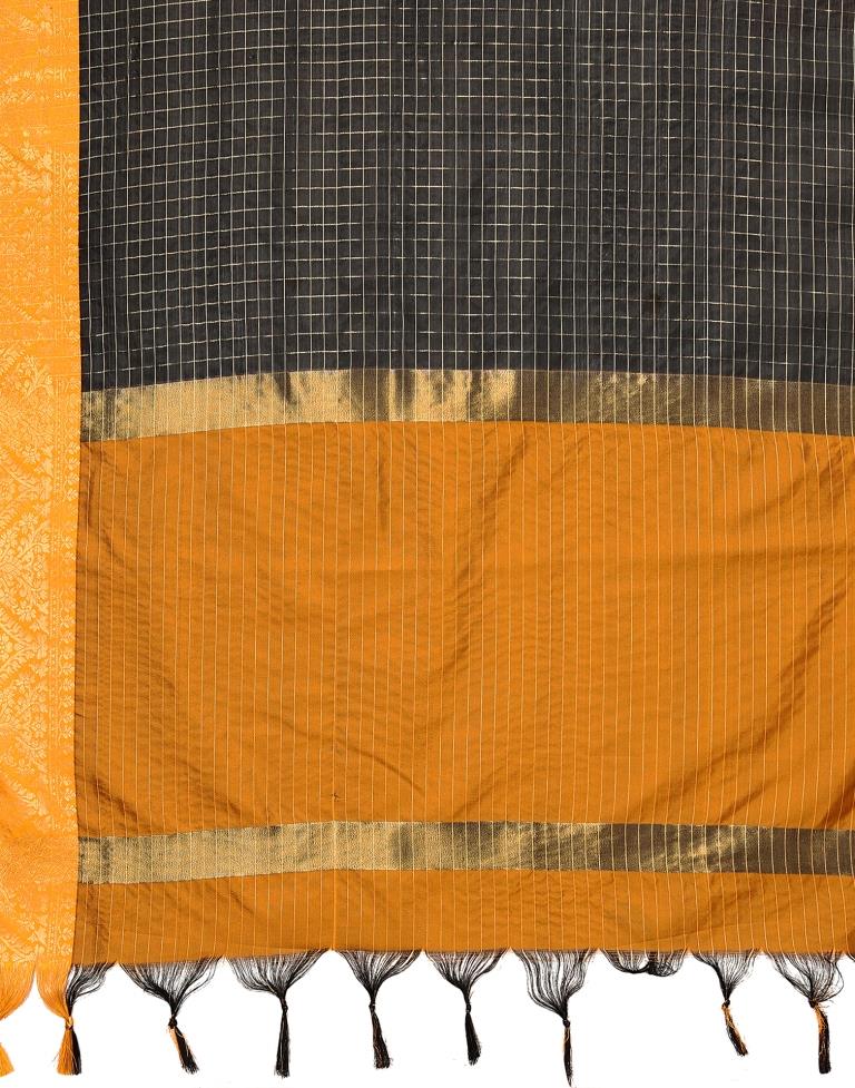 Black Kanjivaram Silk Saree | Leemboodi