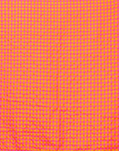 Neon Pink Silk Geometric Woven Saree | Leemboodi
