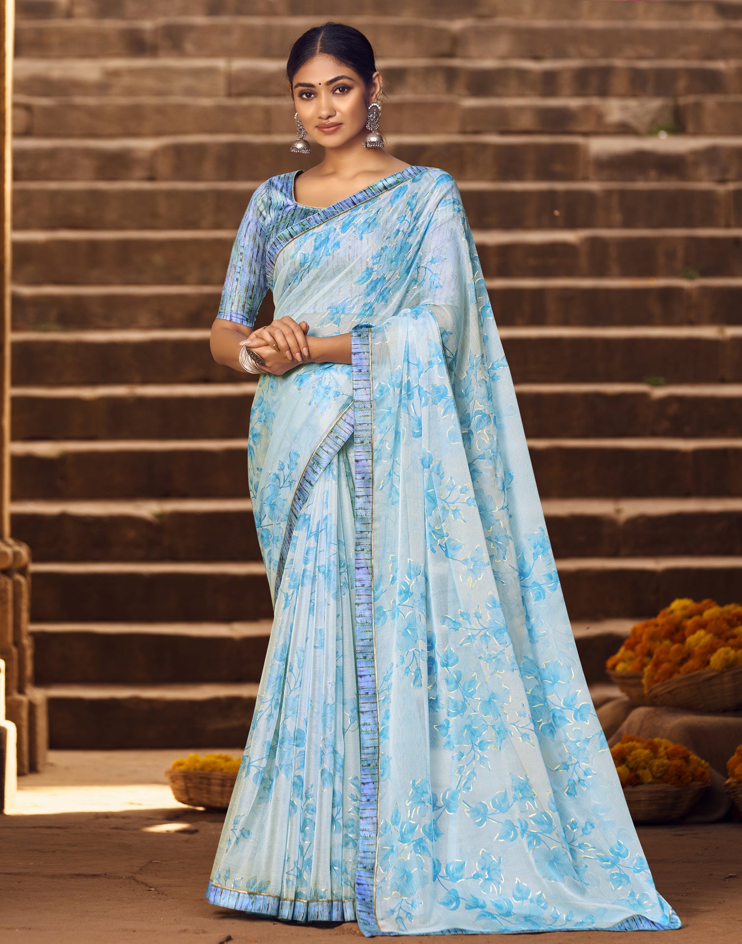 Crinkle Chiffon Sarees – Umer's Fashion Store - We provide everything a  women needs