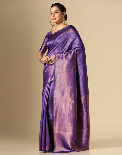 Royal Blue Kanjivaram Silk Saree | Leemboodi